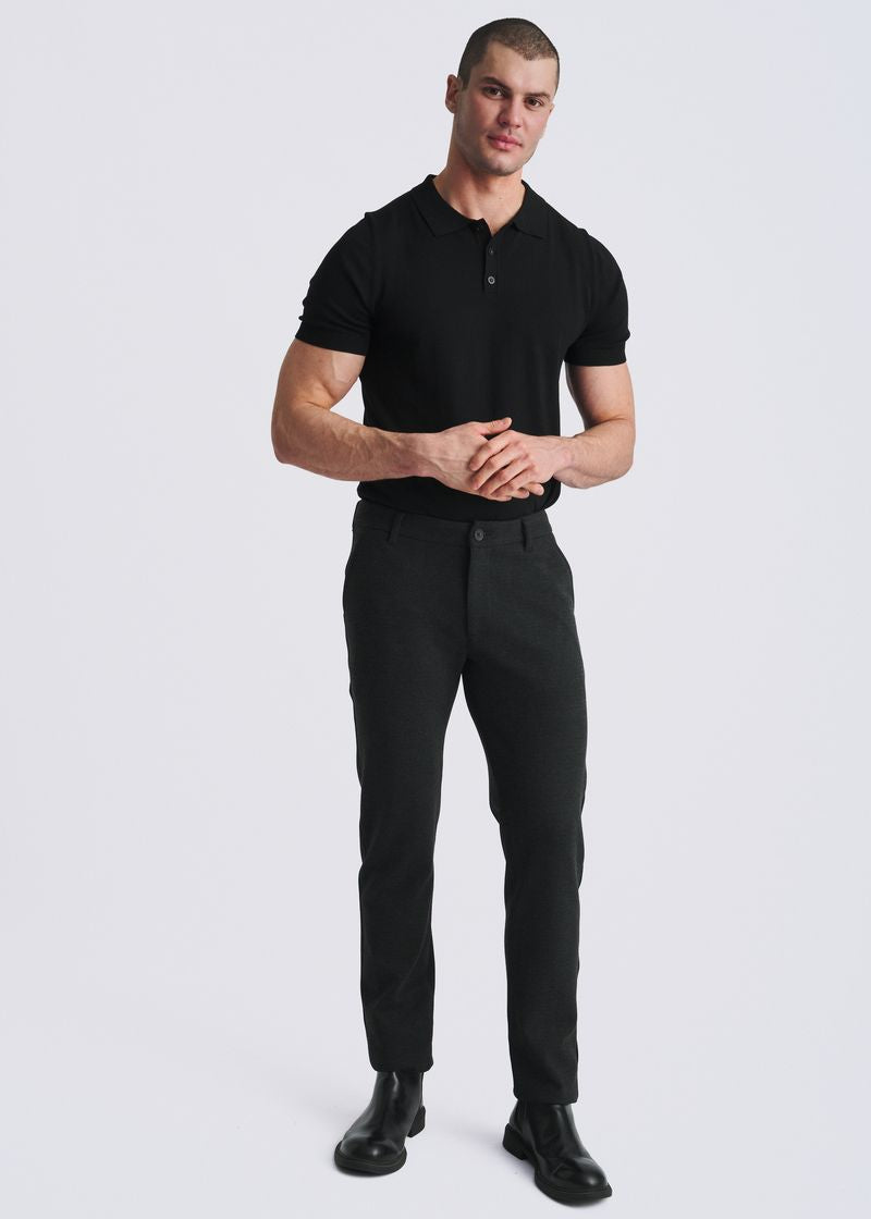 LUNAR CHECKS WOOL-LOOK STRETCH KNIT TAILORED PANTS PM-3303-73