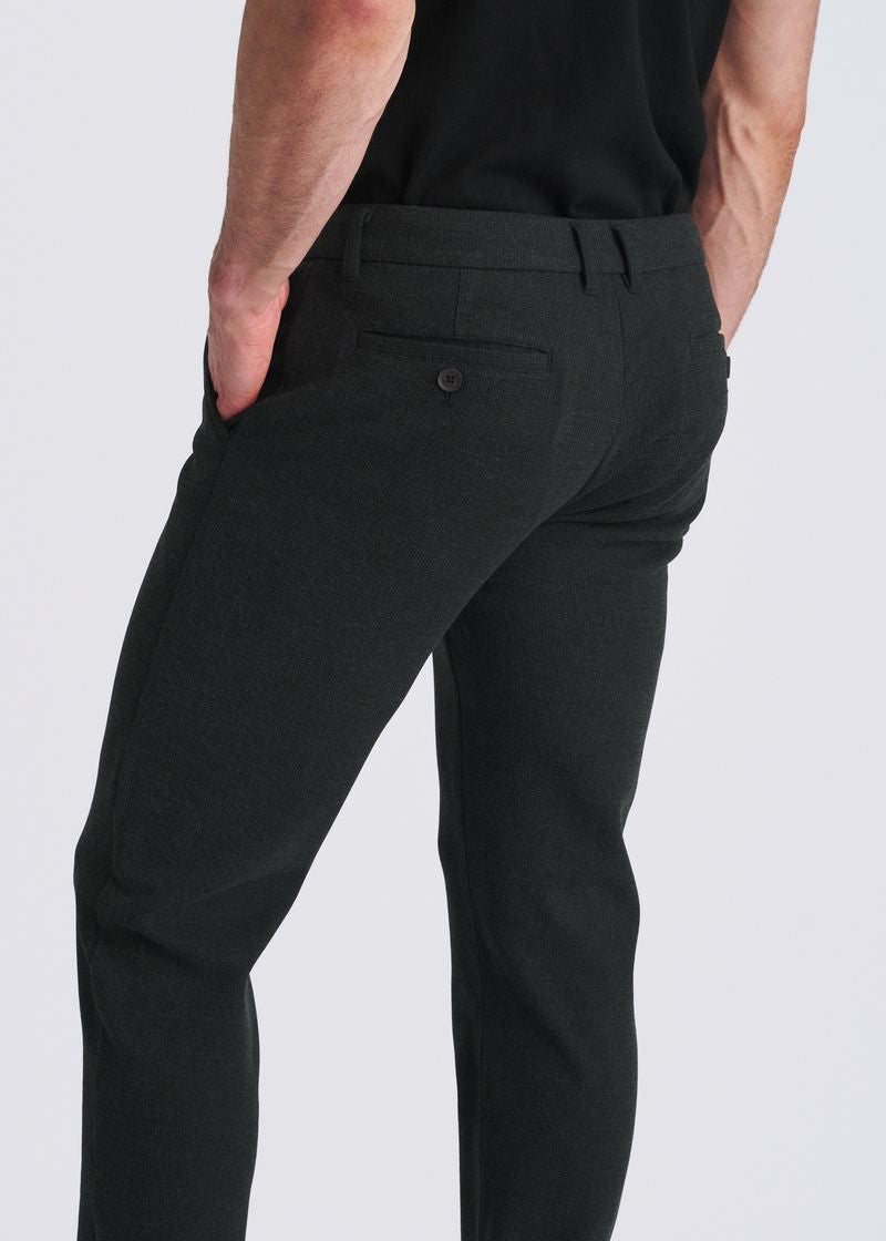 LUNAR CHECKS WOOL-LOOK STRETCH KNIT TAILORED PANTS PM-3303-73